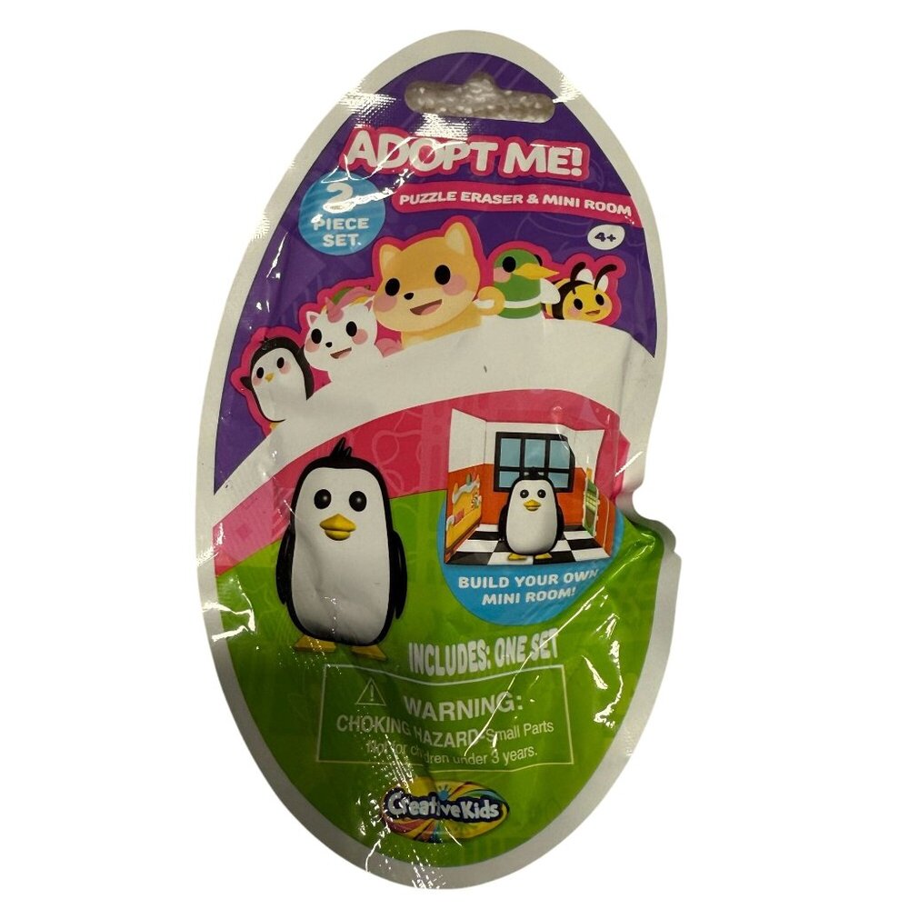 Adopt Me Puzzle Eraser & Mini Room - Penguin
